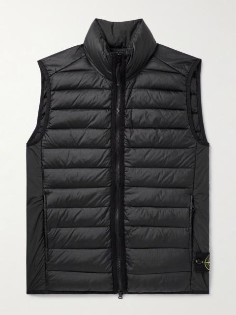 Stone Island Logo-Appliquéd Quilted Shell Down Gilet Black
