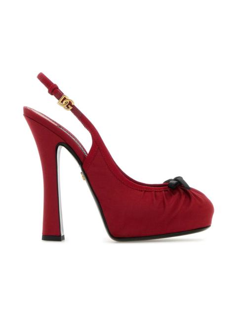 Dolce & Gabbana Red Satin Pumps