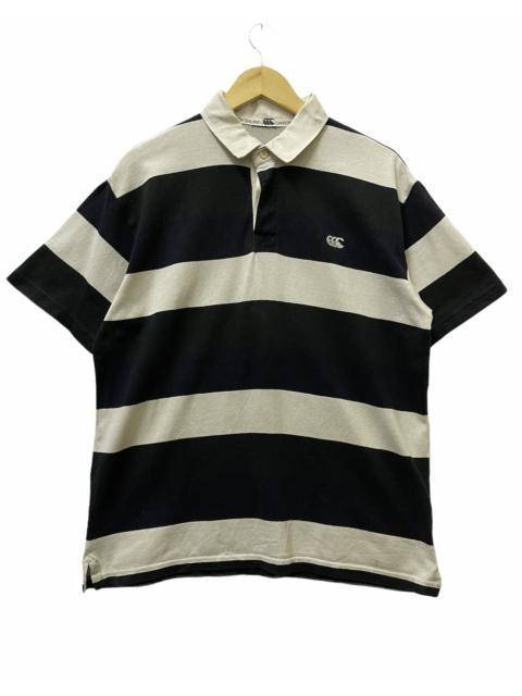 Other Designers Canterbury Of New Zealand - Canterbury Polo Shirt Striped Blue White Large