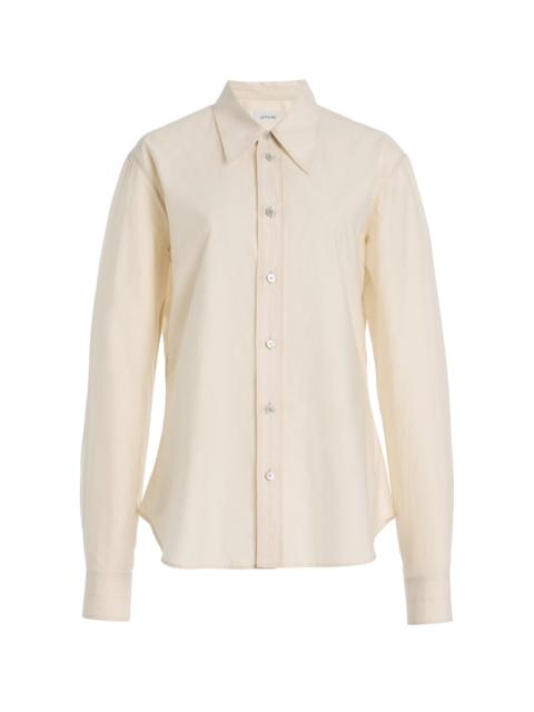 Lemaire Cotton-Silk Pointed-Collar Shirt ivory