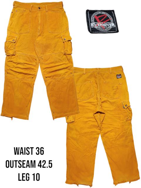 Other Designers Japanese Brand - Evenriver Double Knee Distress Mustard Jeans Cargo