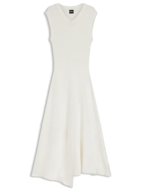 BOSS BOUCLÉ-YARN DRESS IN A SLIM FIT