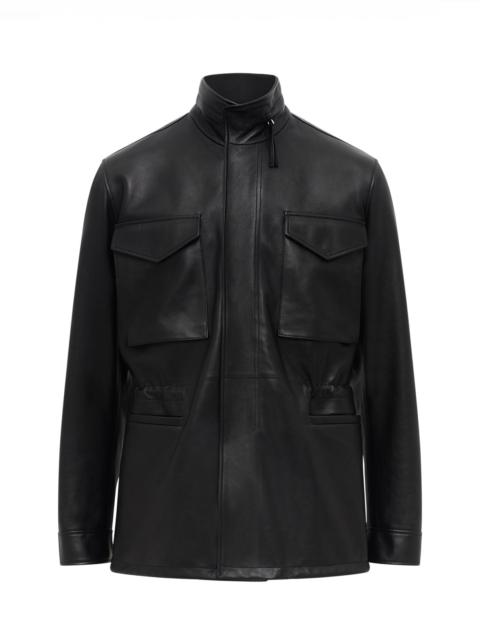 GABRIELA HEARST Darwin M64 Jacket in Black Nappa Leather
