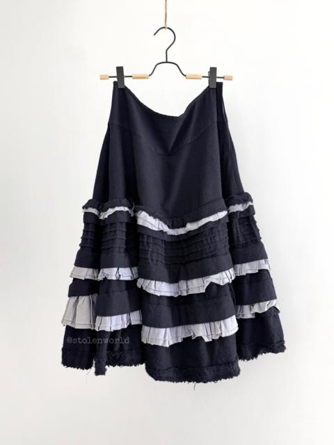 Comme Des Garçons Comme Des Garcons Ruffled Tiered Navy Skirt