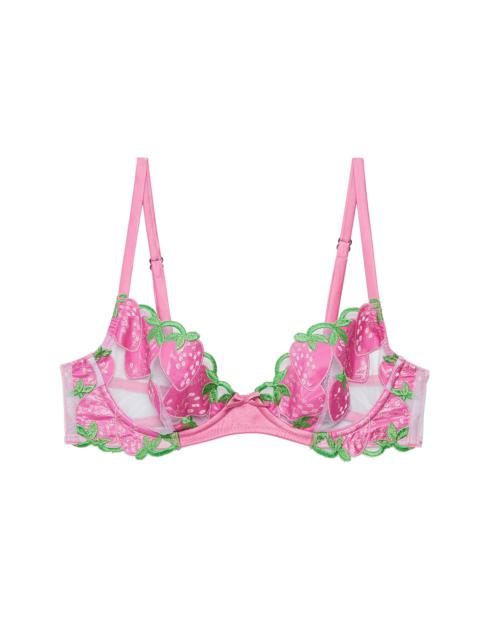 Fleur du Mal Wild Strawberry Demi Bra