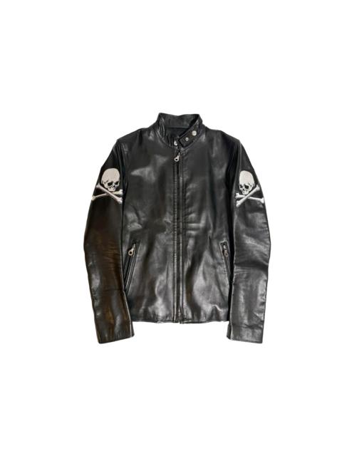 mastermind JAPAN Mastermind Japan Embroidered Skull Leather Logo Jacket