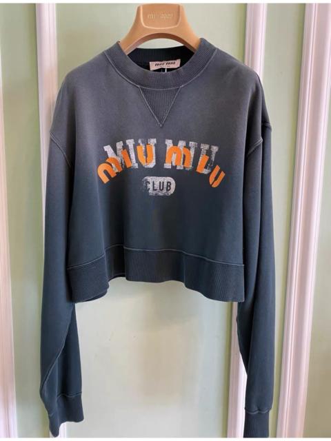 Miu Miu MiuMiu Dyed Dark Green Fleece Sweatshirt FW22