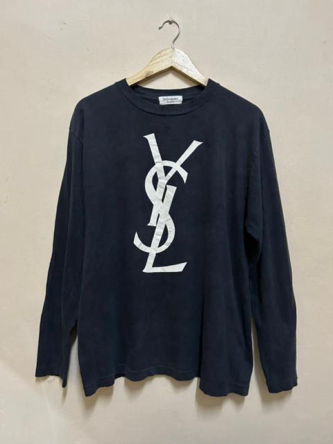 Other Designers Ysl Pour Homme - 💥OFFER💥 Vintage YSL Big Logo Long Sleeve 90s Tee