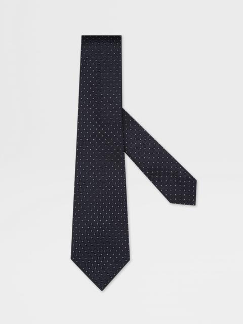 ZEGNA DARK BLUE SILK TIE