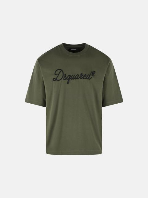 DSQUARED2 GREEN COTTON T-SHIRT