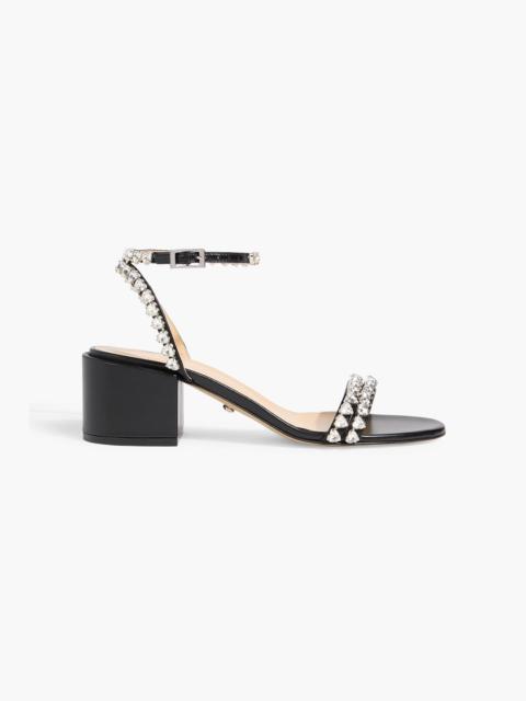 MACH & MACH Audrey crystal-embellished leather sandals