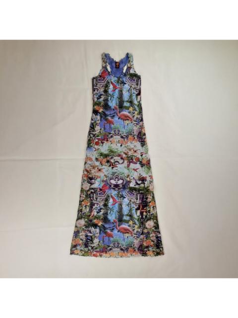Jean Paul Gaultier Jean Paul Gaultier Flamenco Flamingo Tropical Floral Mesh Vest Dress