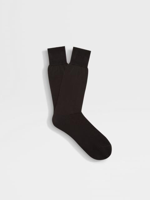 ZEGNA GREY COTTON SOCKS