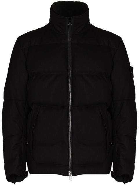 Compass-patch padded jacket