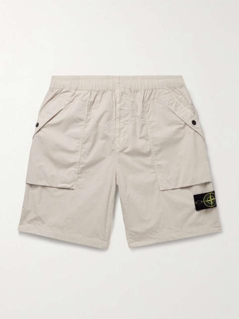 Straight-Leg Garment-Dyed Stretch-Cotton Tela Cargo Shorts