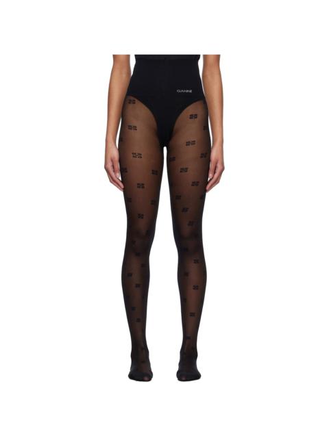 Black Butterfly Lace Tights