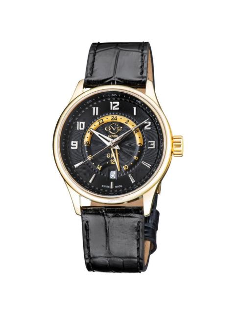 Other Designers GV2 by Gevril Giromondo Quartz Black Dial Men's Watch 42306