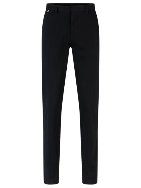 BOSS SLIM-FIT CHINOS IN STRETCH-COTTON GABARDINE