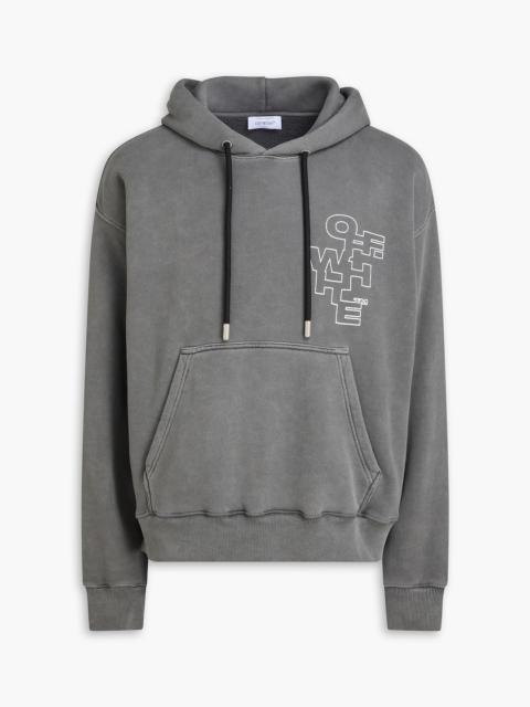 Off-White Logo-print French cotton-terry hoodie
