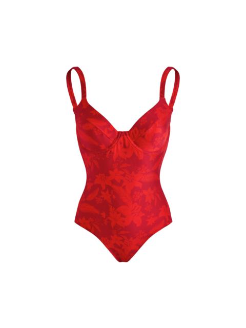 Vilebrequin Vilebrequin Women's Flower Power Underwire One-Piece Swimsuit in Lipstick at Nordstrom