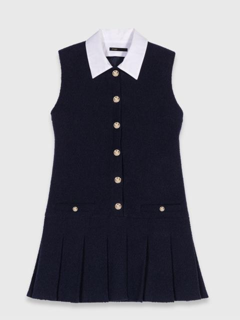 maje Mini tweed dress with removable collar
