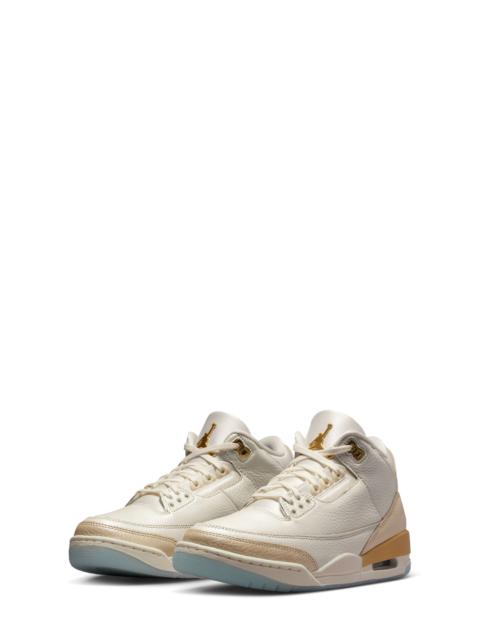 Jordan Air Jordan 3 Retro Basketball Sneaker in Sail/Team Gold/Ivory/Gold at Nordstrom