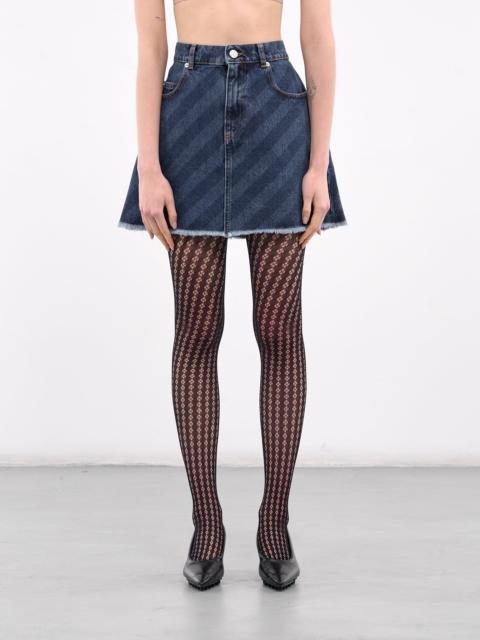 Marni Striped Denim Mini Skirt