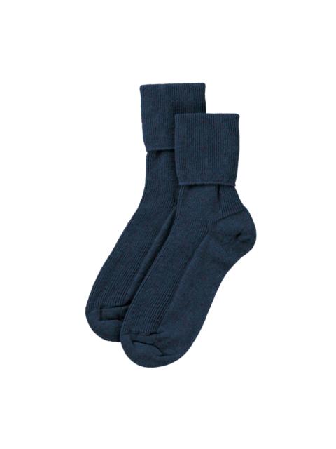 Johnstons of Elgin Women's Heather Navy Cashmere Socks