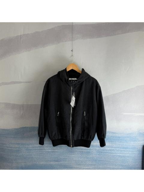 Dior Dior Black Distressed Zip-Up Hooded Jacket