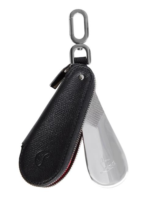 Christian Louboutin Mooncrest Shoehorn Key Ring in Black at Nordstrom