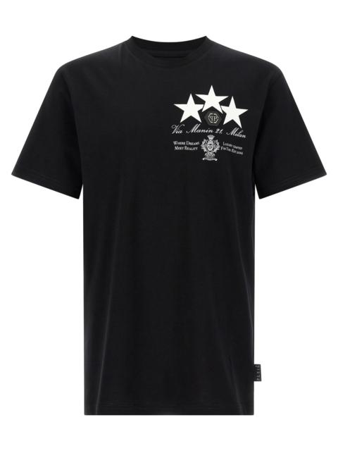 PHILIPP PLEIN Print And Patch T-Shirt Black