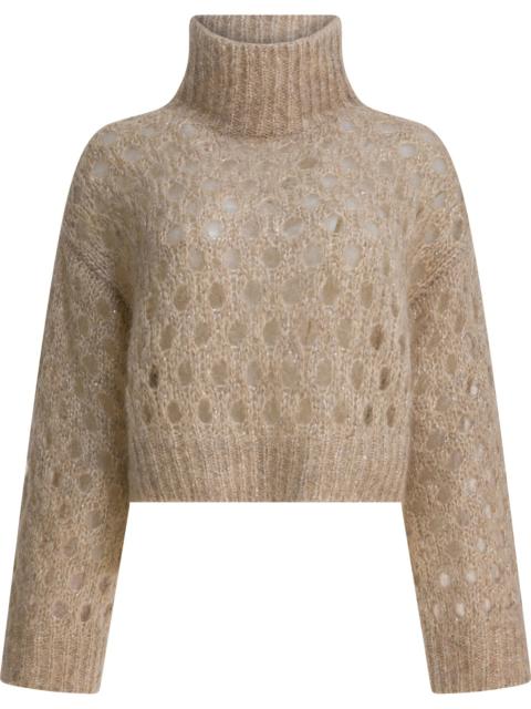 Brunello Cucinelli Brunello Cucinelli Women "Dazzling Net" Turtleneck Sweater