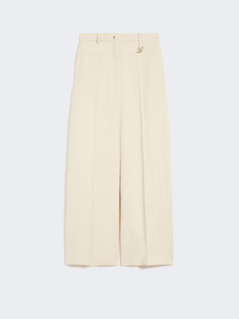 Sportmax Oversized gabardine trousers - vanilla