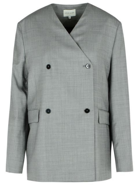 Loulou de Saison Loulou De Saison 'ALTAIR' Grey Virgin Wool Blazer