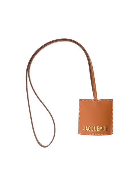 'le Porte Cle Bagage' Brown Key-chain With Logo Lettering In Smooth Leather Man