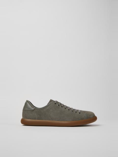 CAMPERLAB Gray Nubuck and Leather Sneakers for Men.
