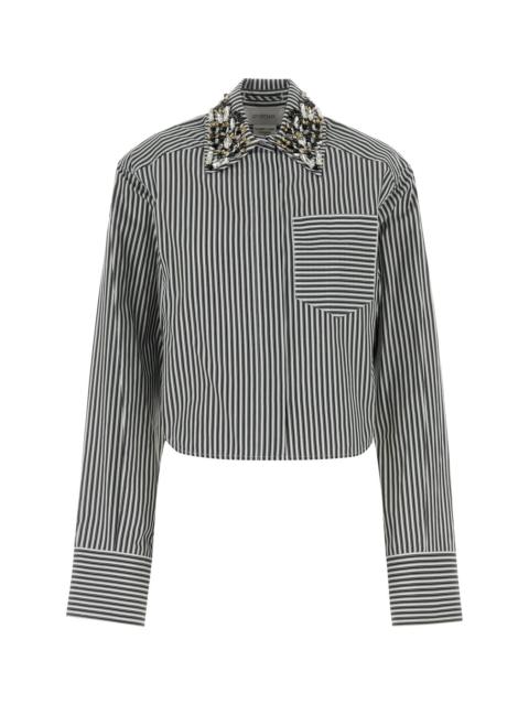 Sportmax Embroidered poplin Quagga shirt