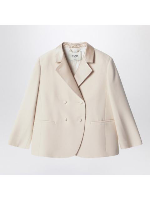 FENDI Fendi Ivory Single-Brested Jacket Women