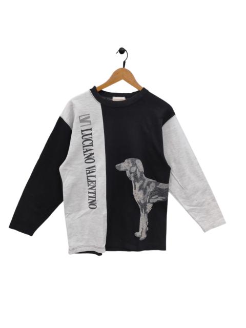 Other Designers Designer × Valentino - 90s Luciano Valentino Long Sleeve Vintage Bold Dog Graphic