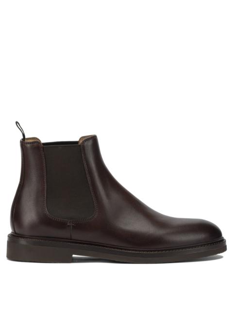 Brunello Cucinelli Leather Chelsea Boots Ankle Boots Brown
