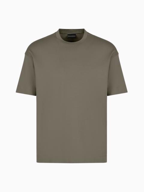 EMPORIO ARMANI Loose-fit T-shirt in an ASV Lyocell-blend jersey