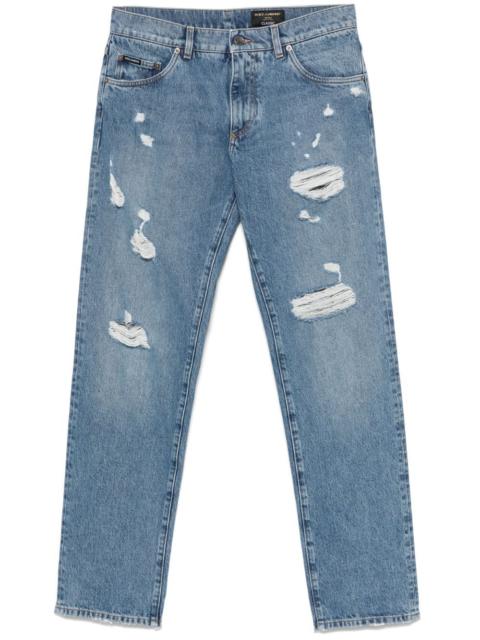 Dolce & Gabbana Dolce & Gabbana Men Classic Five-Pocket Cotton Jeans With Abrasions