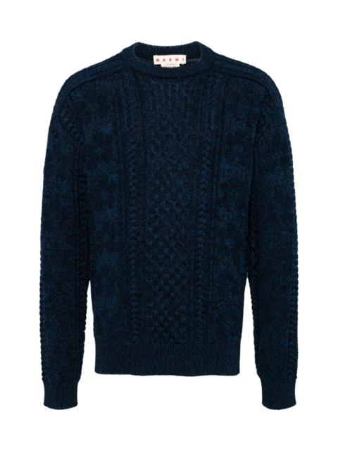 Marni CABLE-KNIT COTTON JUMPER