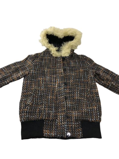 Other Designers If Six Was Nine × Japanese Brand × Le Grande Bleu (L.G.B.) - LGB INSPIRED KNITWEAR FUR RACOON MOHAIR JACKET HOODIE