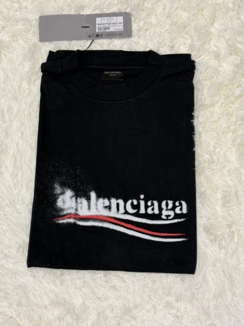 BALENCIAGA BALENCIAGA Political Stencil T Shirt Black White