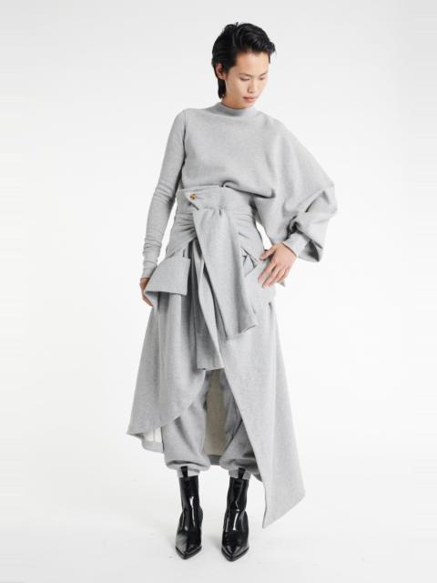 A.W.A.K.E. MODE SLOUCHED SLEEVE SWEATSHIRT GREY MELANGE