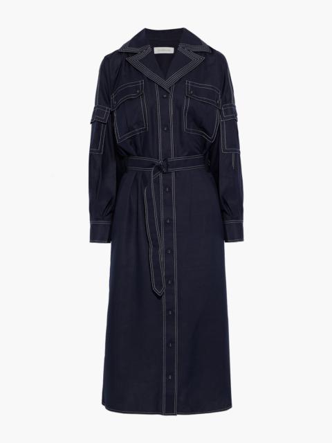 Zimmermann Belted silk midi shirt dress
