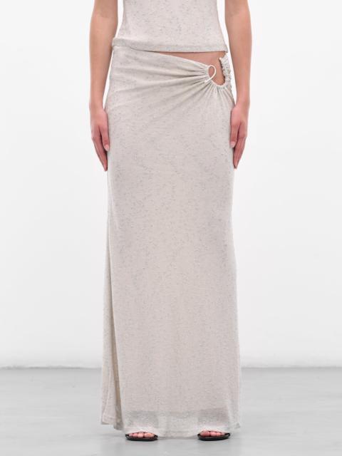 CHRISTOPHER ESBER Gray Imber Metallic Looped Skirt