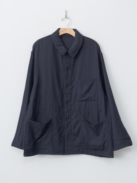 KAPTAIN SUNSHINE Wool Gauze Work Shirt Jacket - Navy