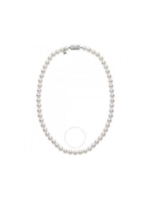 MIKIMOTO Mikimoto Akoya Pearl Princess Strand Necklace with 18K White Gold 18" 8-8.5mm A Grade